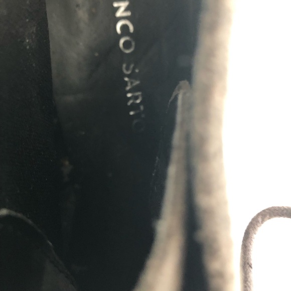 Great condition Franco Sarto Women’s Sz 9 Gray Suede Wedge Heel Lace-Up Booties - Picture 11 of 12